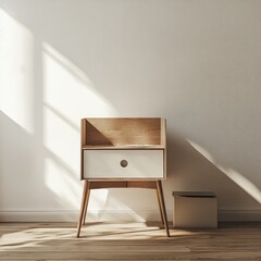 Modern Minimalist Furniture Design with Natural Light Highlighting Simple Decorative Element in Contemporary Room