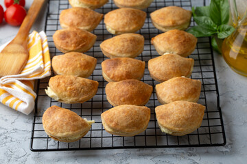 Tiropitákia Kourou; small cheese pies, puff pastries