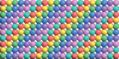 Colorful geometric bubbles with abstract dots on white background.EPS vector illustration