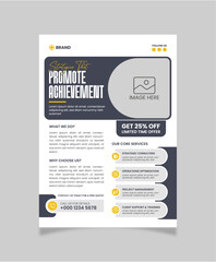 Corporate modern and simple business flyer design template