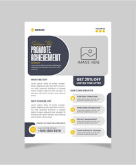 Corporate modern and simple business flyer design template