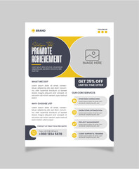 Corporate modern and simple business flyer design template