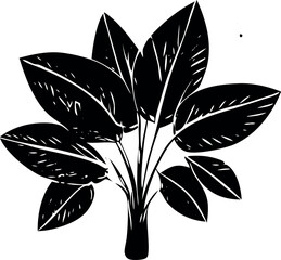 black and white flower silhouettes with  white background 