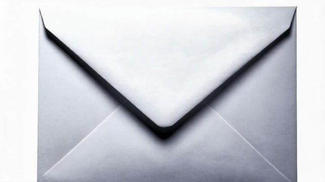 Clean white paper envelope in a square format on a bright background. Perfect for correspondence and mailing needs.