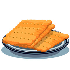 shortcuts pastry cookies without background on blue plate