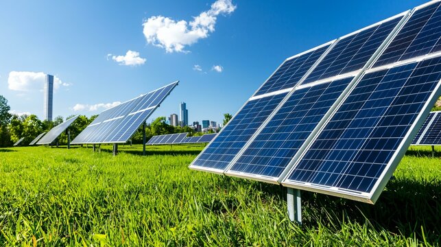 Green solutions for eco-conscious cities using solar panels, clean transportation, and sustainable architecture