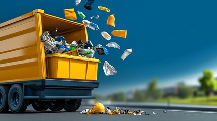 Trash sorting program in factories with industrial waste streams and hazardous material control