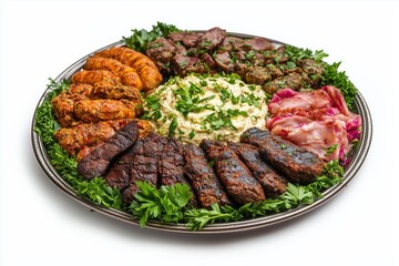 Delicious taameya platter featuring crispy taameya, rich tahini, and fresh parsley, perfect for sharing at culinary gatherings