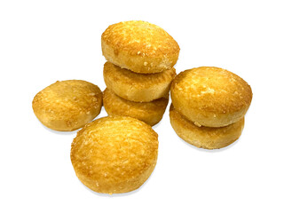 Crispy and crunchy naan khatai isolated on white background