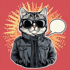 Cool cat illustration 