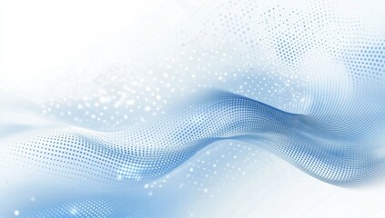 Abstract blue and white background with wave patterns, dots, and gradient for corporate presentation or business card design Generative AI