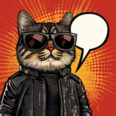 Cool cat illustration 