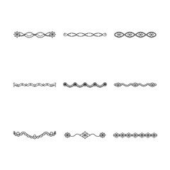 Collection of Decorative Floral and Geometric Border Designs