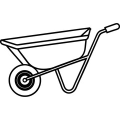 wheelbarrow isolated on white