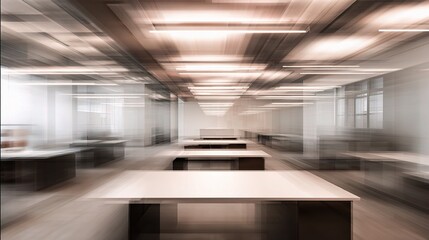 Obraz premium Abstract Blurred Minimalistic Workspace Capturing Modern Design
