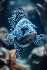 A globe fish, in its natural environment