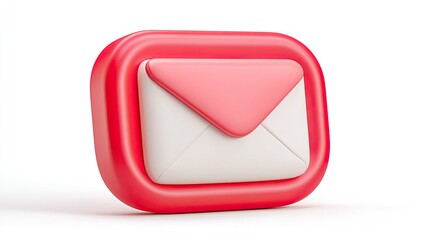 Unread Message Notification Icon Isolated on White Background for Communication and Interface Design
