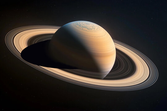 Saturne et ses anneaux sous un angle inhabituel.	