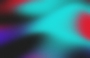 Grainy Noise Texture Colorful Gradient Background Red Turquoise Black Violet Backdrop Abstract Art