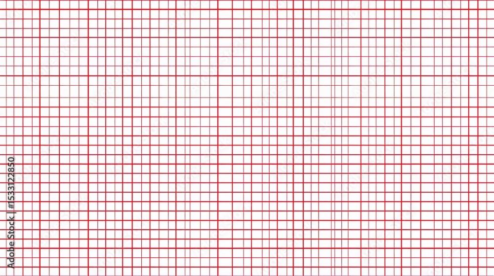 Poster Red Graph Paper Pattern with Seamless Vector Design Elements