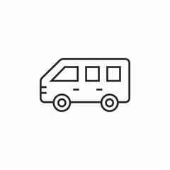 bus minivan icon sign vector