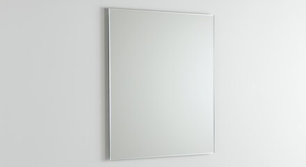 Simple white wall mounted mirror