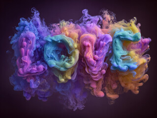 Colored smoke reveals love in vibrant bursts
