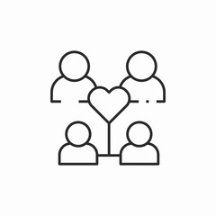 family connection icon sign vector