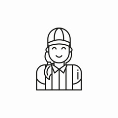 Obraz premium female staff icon sign vector