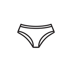 Minimalist design of a classic women's bikini bottom for casual wear