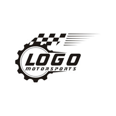 This ger and flag logo is suitable for car and motorbike workshop logos and so on, most people like logos like this.