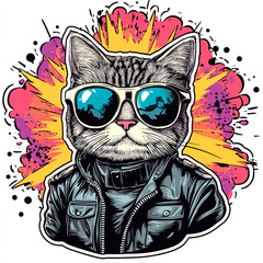 Cool cat illustration 