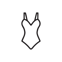 Obraz premium Elegant one piece swimsuit design for summer beach fun vector illustration