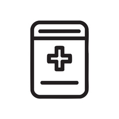 Fototapeta premium Medical care concept depicting first aid kit design for healthcare vector illustration