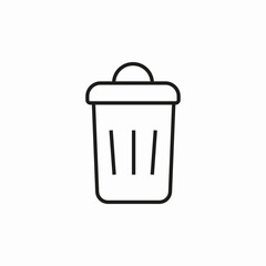 trash bin icon sign vector