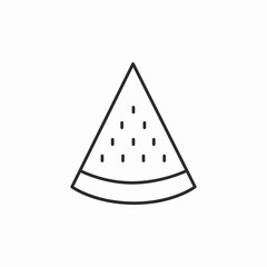 watermelon slice icon sign vector