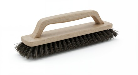 Cleaning brush on white background