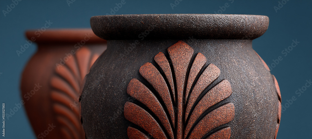 Poster soft light highlighting the intricate carvings and smooth finish of a handcrafted wooden object