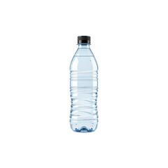 Naklejka premium Full shot of a clear plastic water bottle.A studio shot of a clear plastic water bottle, filled with water.
