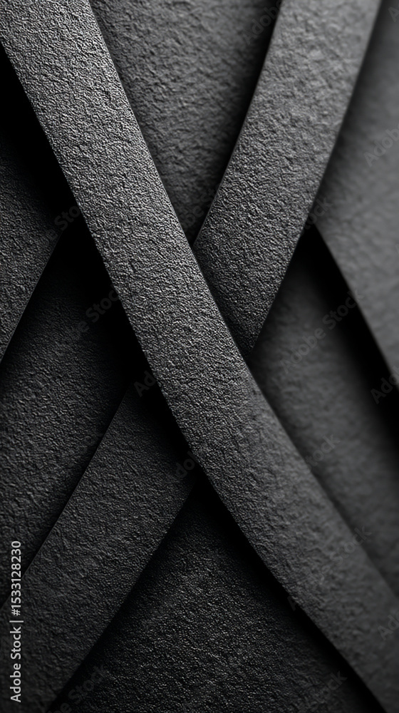 Poster geometric shapes in a harmonious arrangement with subtle gradients and textures