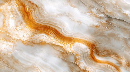 Neutral marble texture featuring warm honey and ivory bands with organic veining ideal for elegant backdrop applications