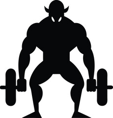 silhouette of a man lifting weights