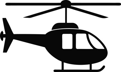 helicopter silhouette vector illustration