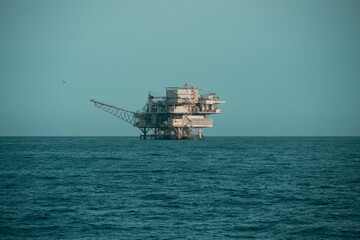 oil rig in the sea