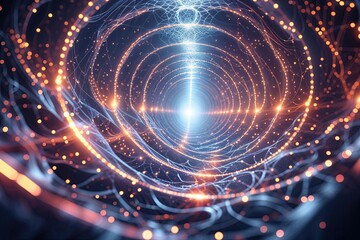 Obraz premium Emergent Design: Brightness and Pathways in Machine Learning and Neural Dynamics