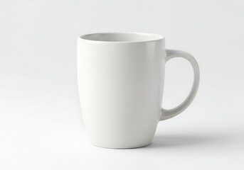 Fototapeta premium Simple Elegance A Blank White Mug, Perfect for Coffee, Tea, or Hot Chocolate