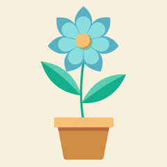 flower in a pot vector design 