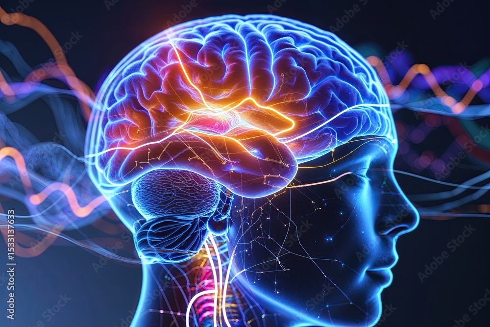 Poster cutting edge brainwave visualization technology for future innovation and design insights