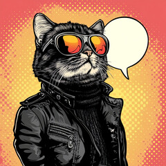 Cool cat illustration 