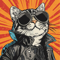 Cool cat illustration 